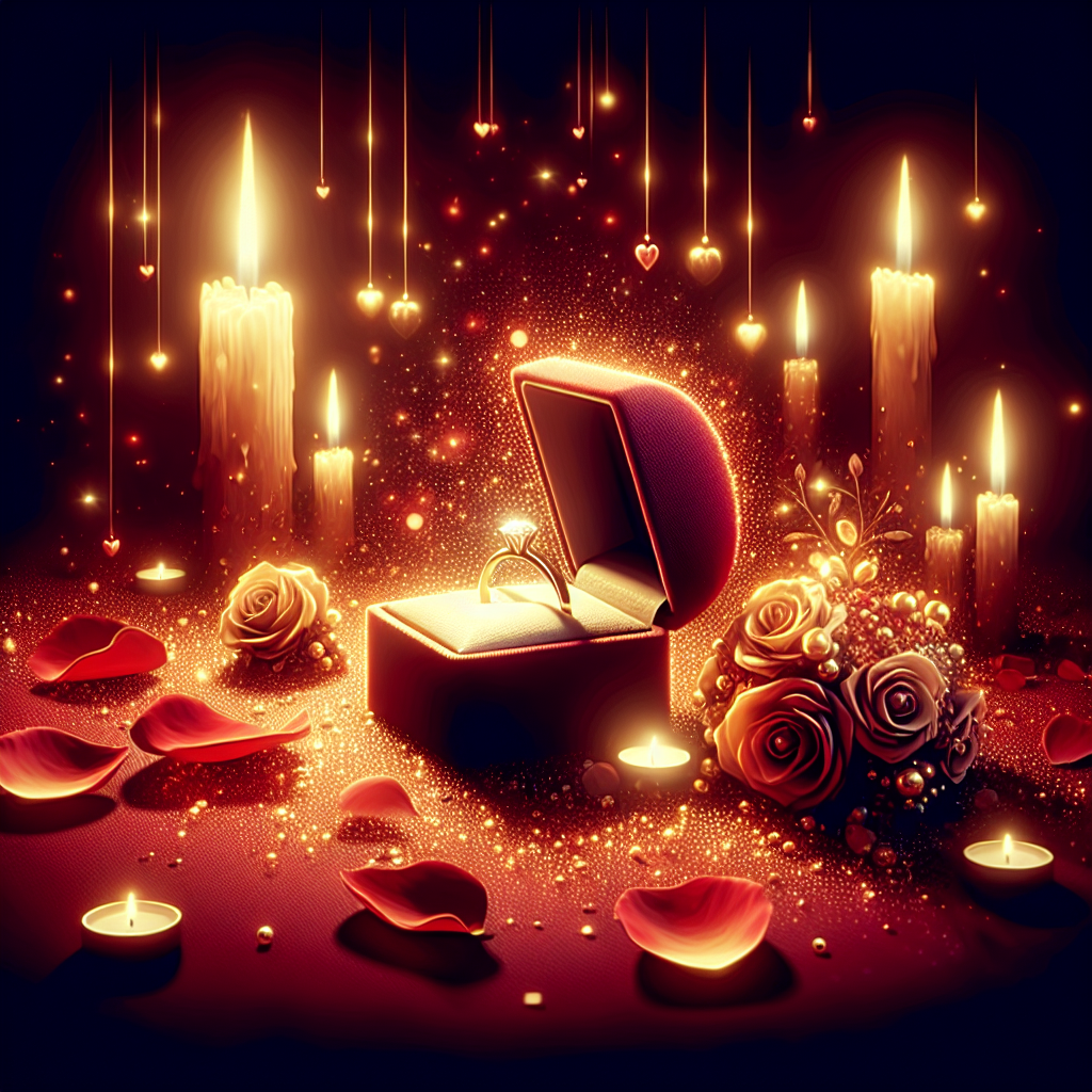 The moment of a proposal, the kind of scene a song was made for.