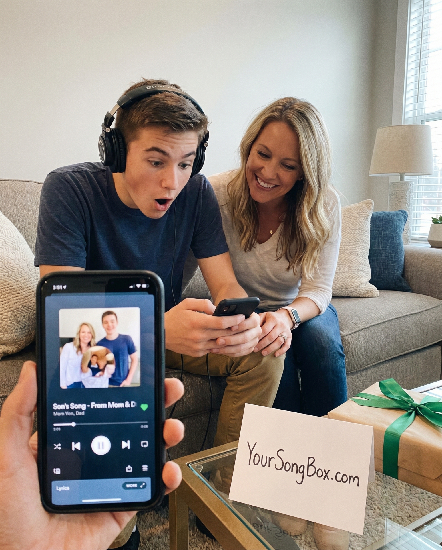 Parent and son sharing a happy moment